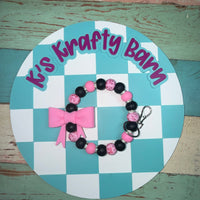 Pink Ribbon Wristlet
