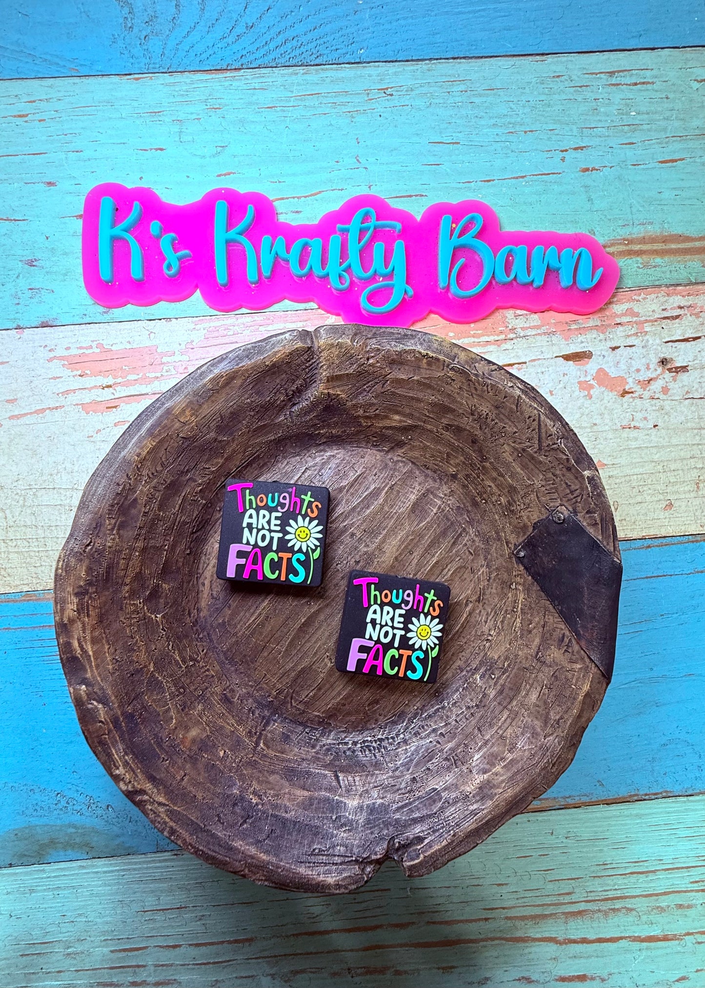 Wholesale Silicone Focal Bead- Thoughts are NOT facts