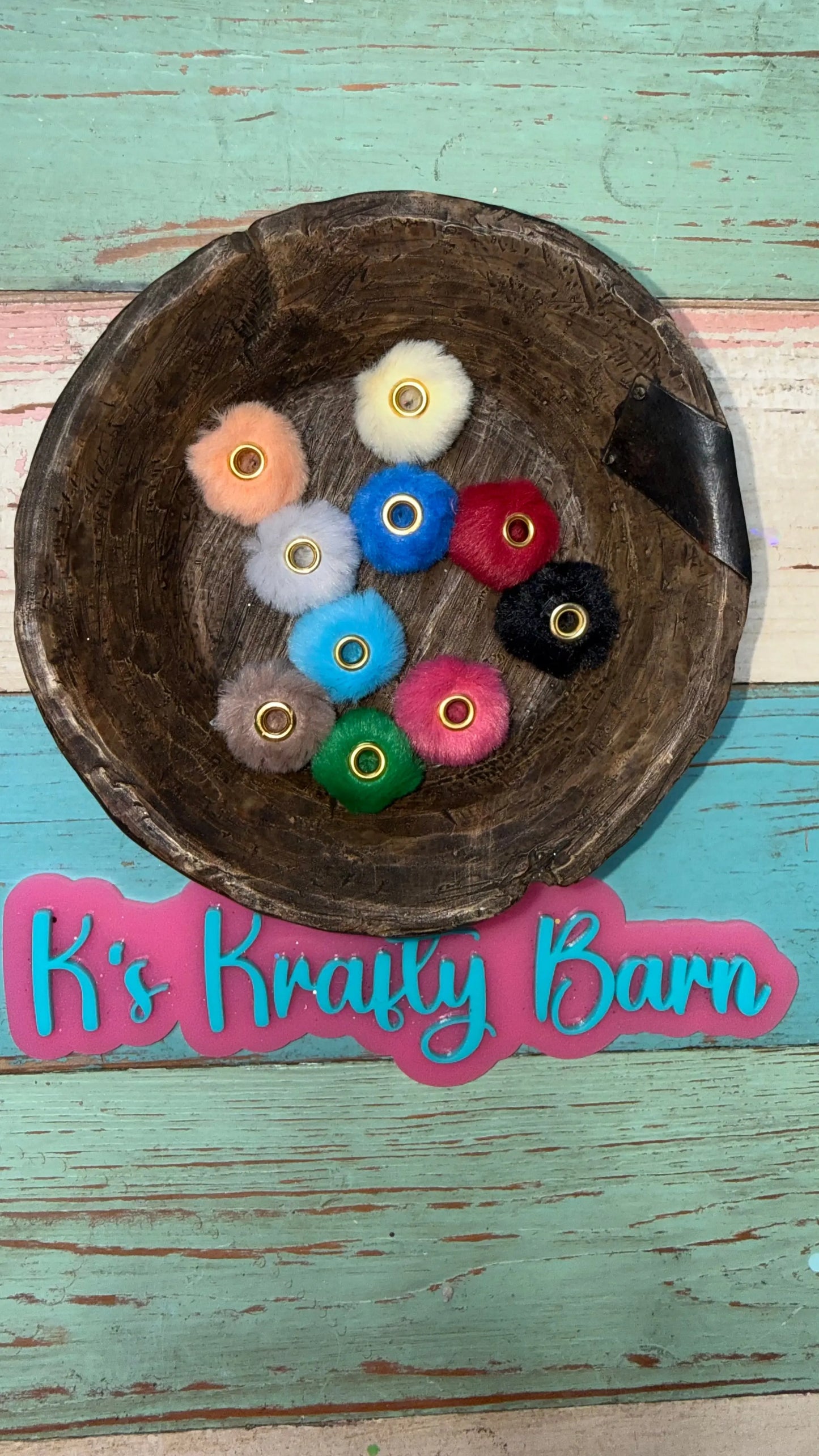20mm Fluffy Spacers for beadable items-10 pack K's Krafty Barn