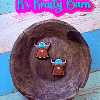 Silicone Focal Bead-Moody highland K's Krafty Barn