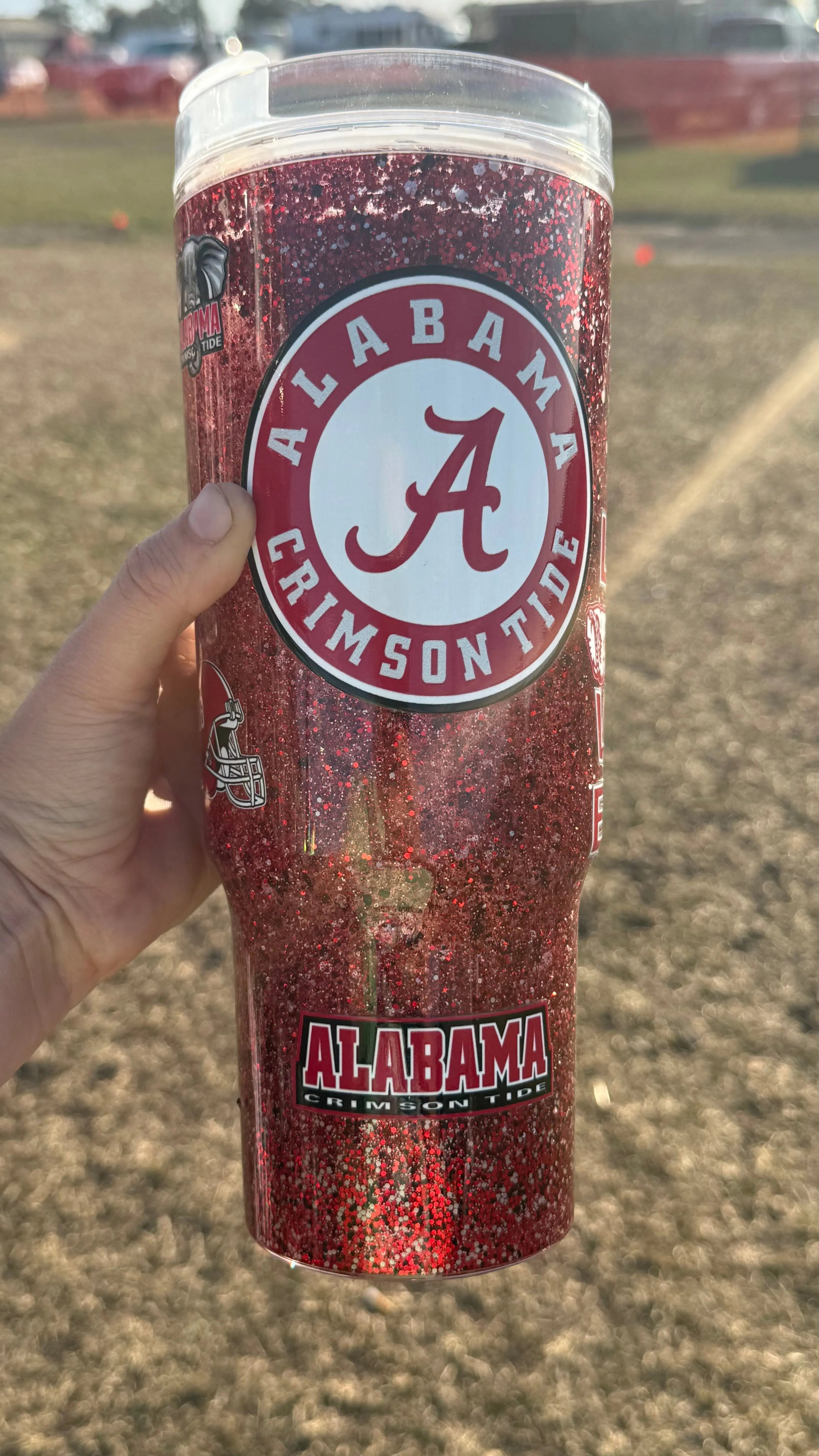 40oz Snowglobe-Bama K's Krafty Barn