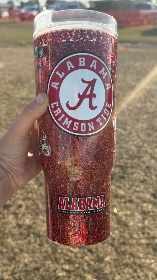 40oz Snowglobe-Bama K's Krafty Barn