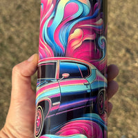 Colorful classic car- 20oz insulated K's Krafty Barn