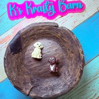Silicone Focal Bead- 3D Tan dog K's Krafty Barn