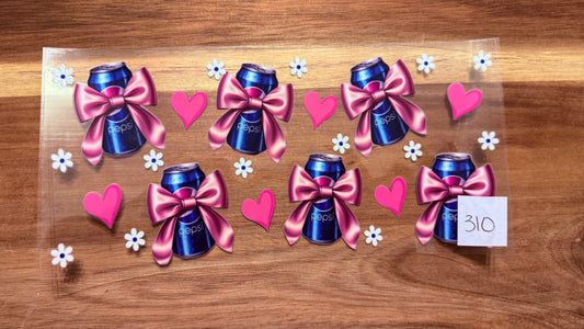 #310 Pep with pink heart and bows