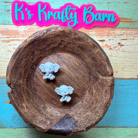 Silicone Focal Bead- 3D baby elephant K's Krafty Barn