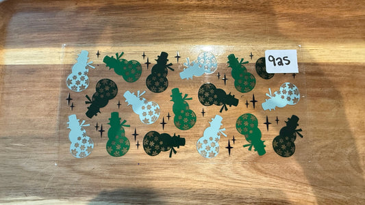 #925 Green Snowmen K's Krafty Barn