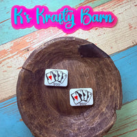 Silicone Focal Bead- F*U Player Cards K's Krafty Barn