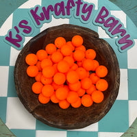 15mm Solid Silicone Beads- Neon Orange