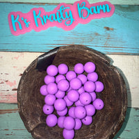 15mm Solid Silicone Beads- Lilac