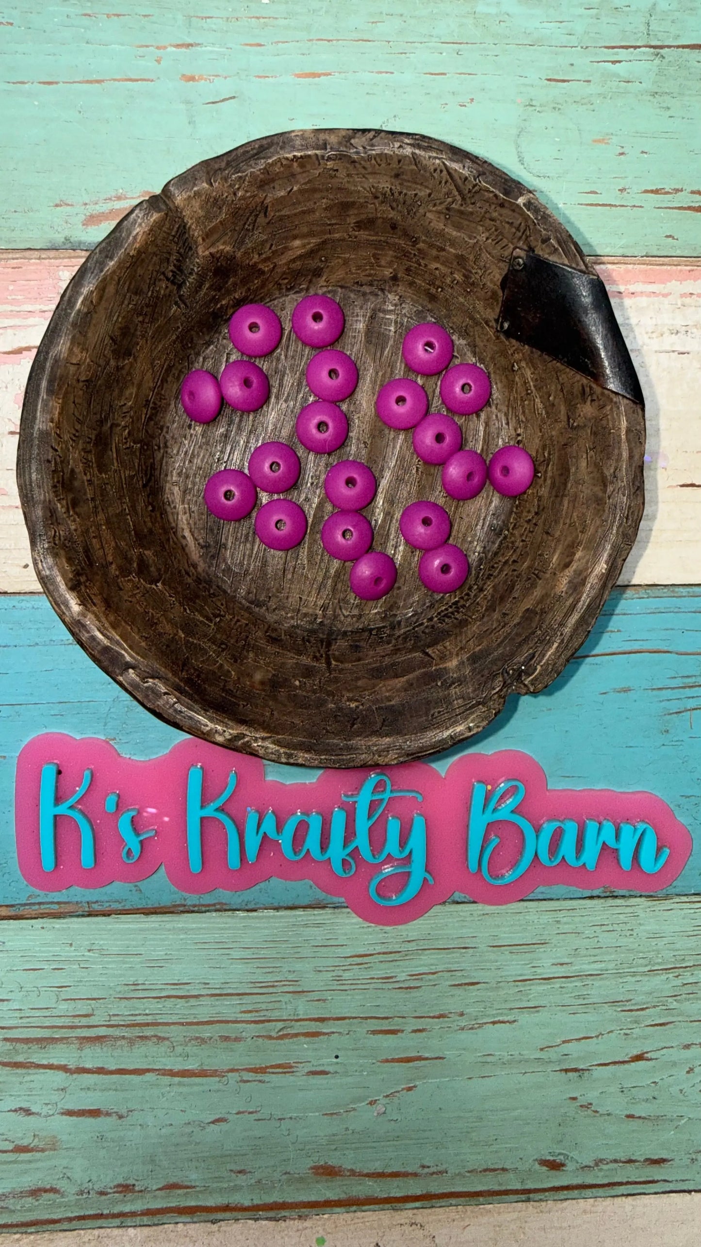 12mm Silicone Lentil spacers for beadable items-20pk K's Krafty Barn