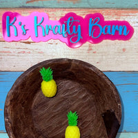 Silicone Focal Bead- 3D Pineapple K's Krafty Barn
