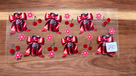 #290 Dr P cherry with red bows