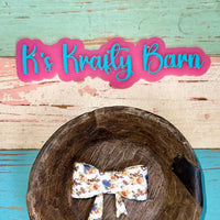 Silicone Focal Bead- Cute Bear bow K's Krafty Barn