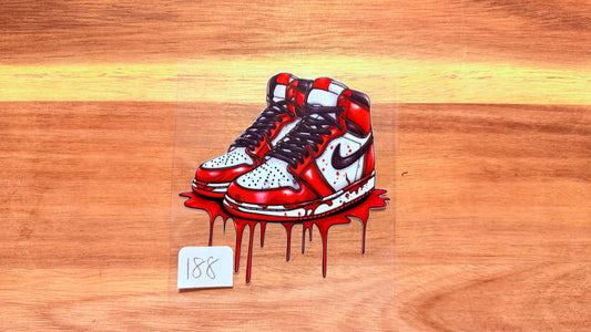 #188 Nike shoes with red paint