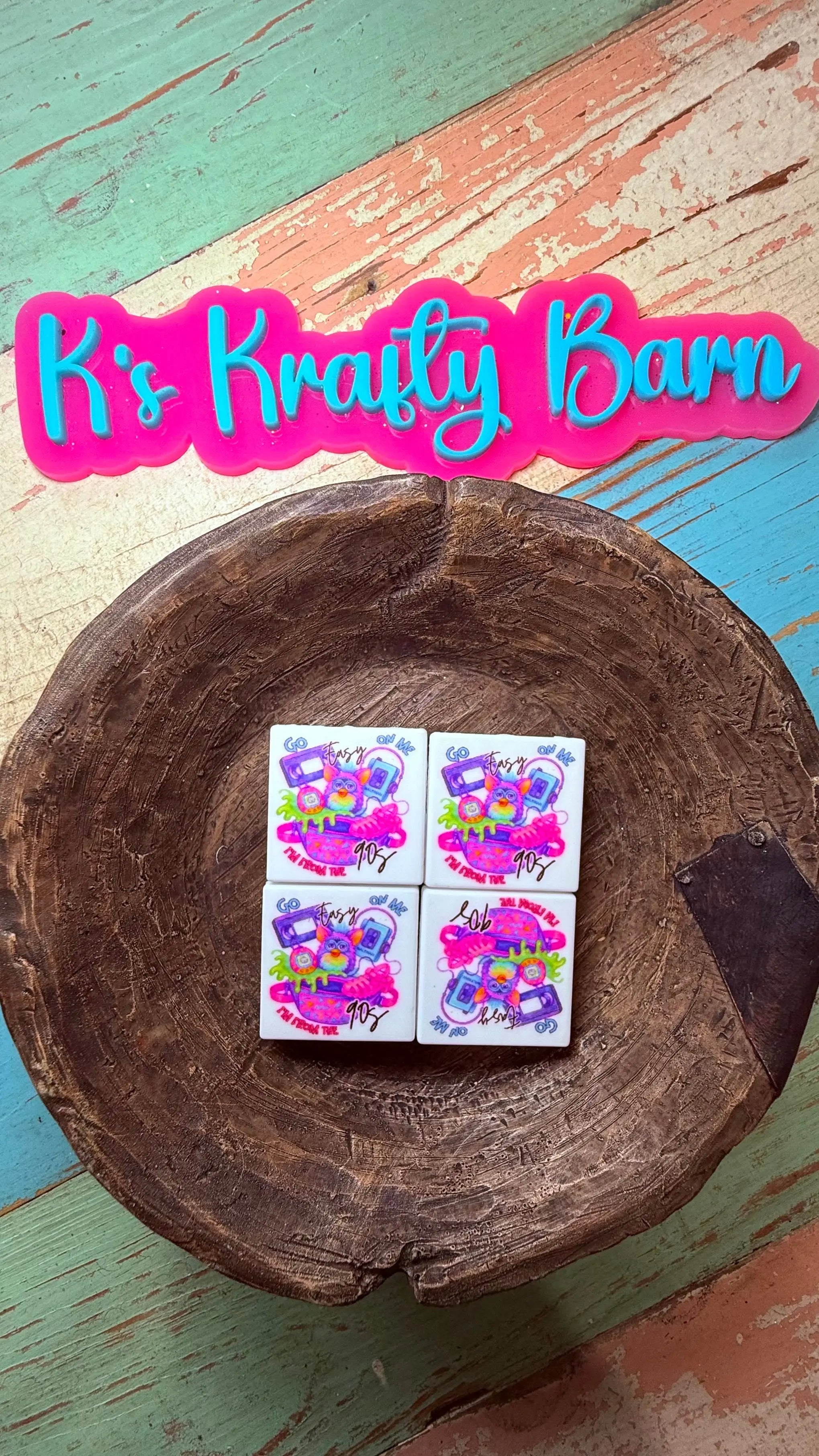 Silicone Focal Bead- Go easy on me I'm from the 90s K's Krafty Barn