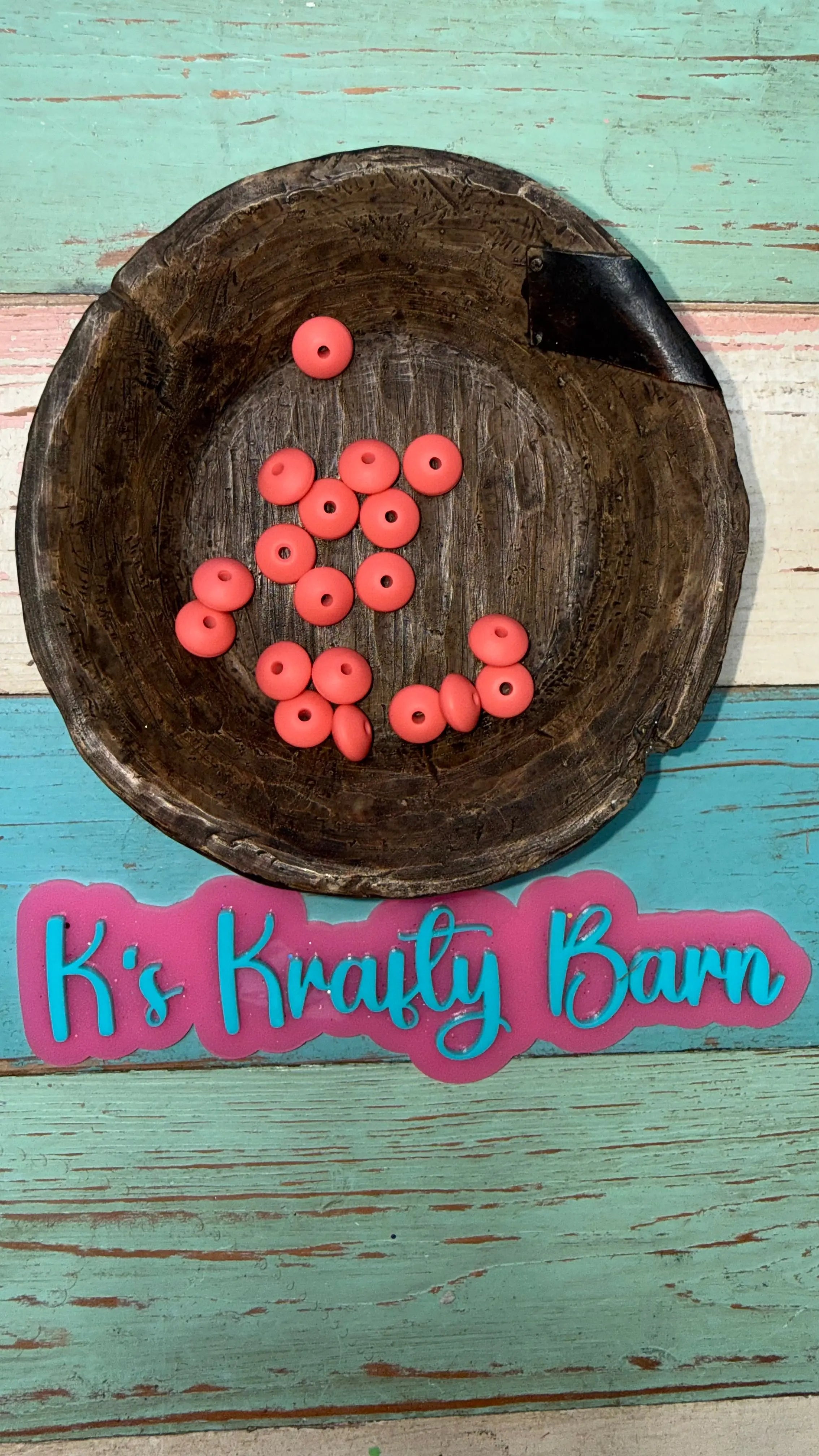 12mm Silicone Lentil spacers for beadable items-20pk K's Krafty Barn