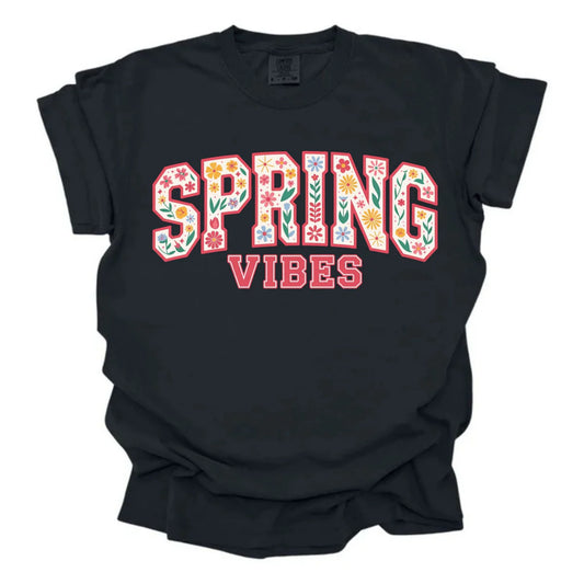 Spring Vibes Floral Shirt | Floral Spring Graphic Tee