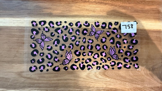 #758 Purple Print Butterfly