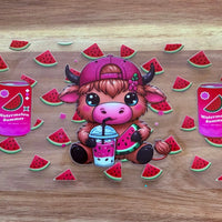 #28 Cow with watermelon drink K's Krafty Barn