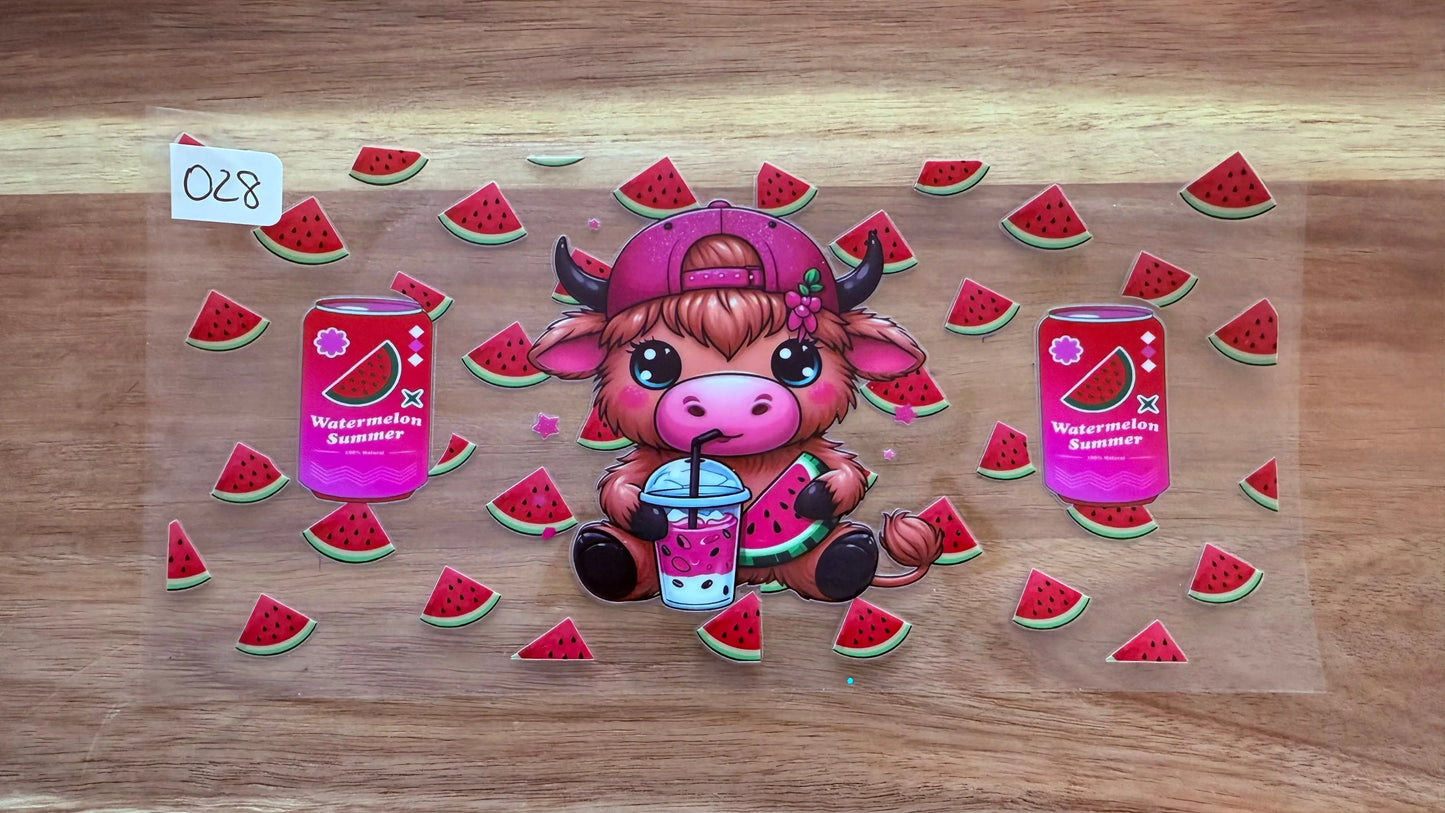 #28 Cow with watermelon drink K's Krafty Barn