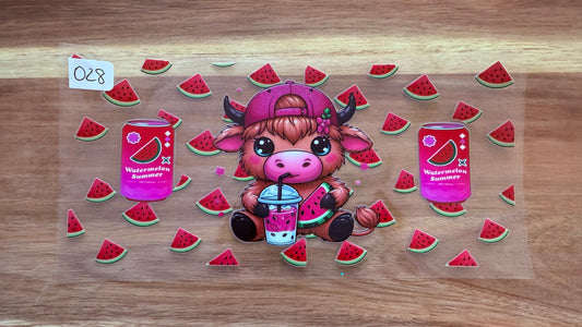 #28 Cow with watermelon drink
