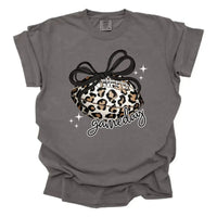 Leopard Football Gameday Shirt | Football Mom Bow Graphic Tee K's Krafty Barn