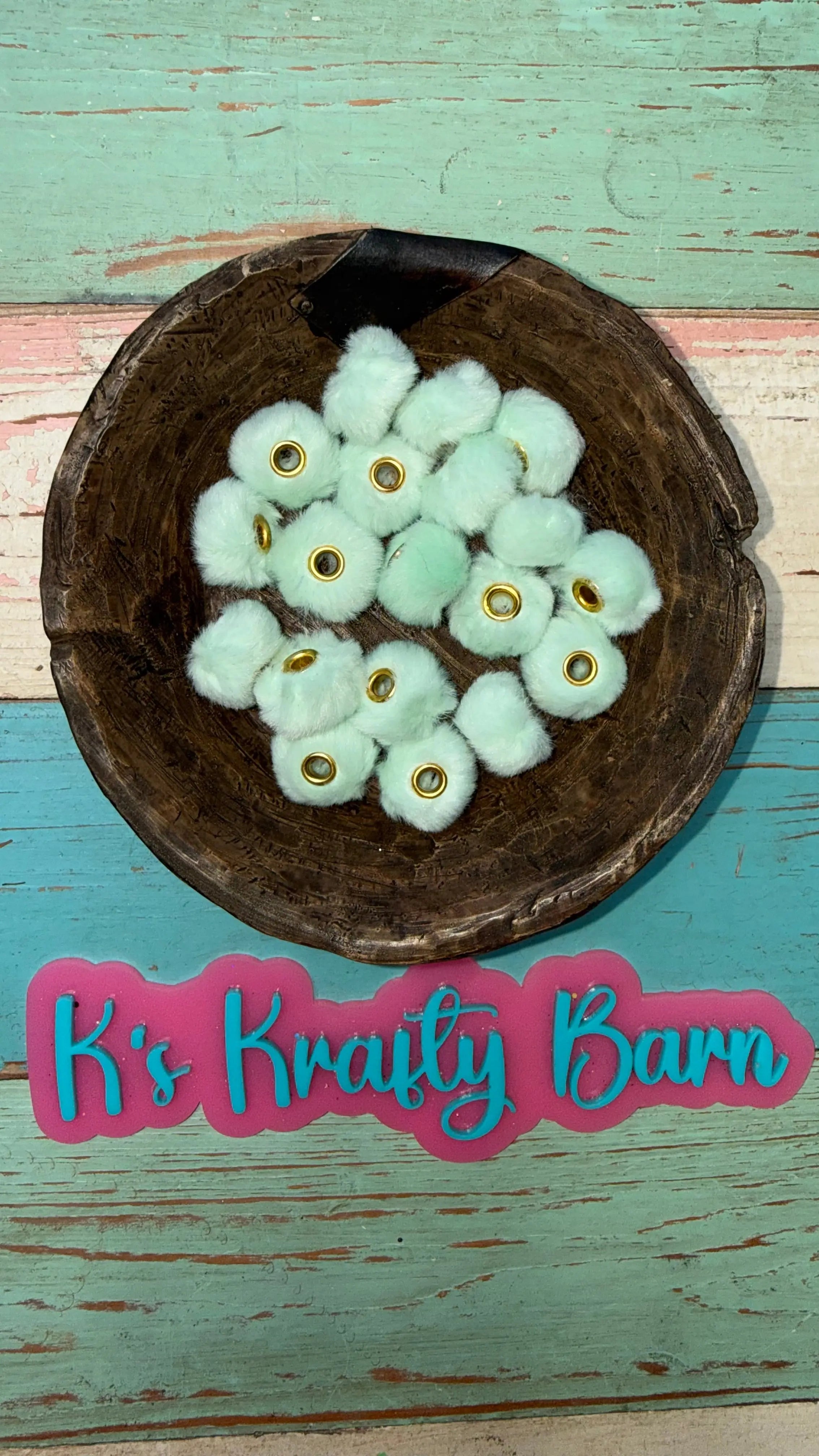 20mm Fluffy Spacers for beadable items-10 pack K's Krafty Barn