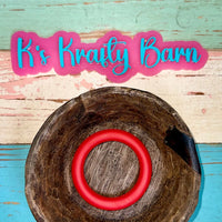 65mm Silicone Round Ring- solid colors K's Krafty Barn