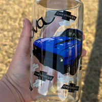 Blue Nova 16oz Glass Libby K's Crafty Vibes Co.