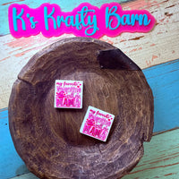 Silicone Focal Bead- My favorite Valentine calls me Mama K's Krafty Barn