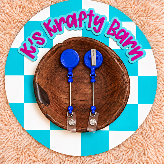 Beadable Bar Badge Reels with Lobster Clip