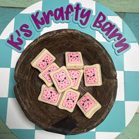 Silicone Focal Bead-3D Strawberry PopTart