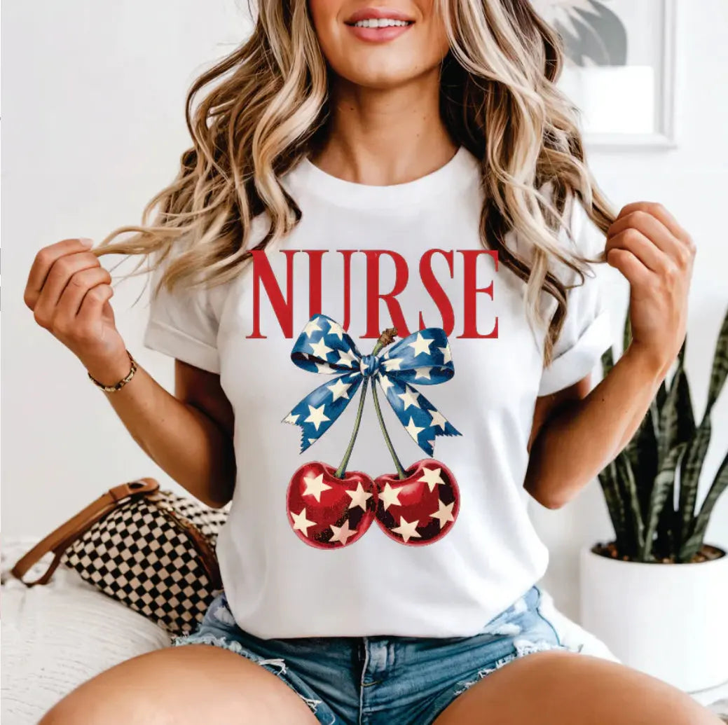 Nurse-cherry flag K's Crafty Vibes Co.