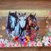 #58 Horses with flowers K's Krafty Barn
