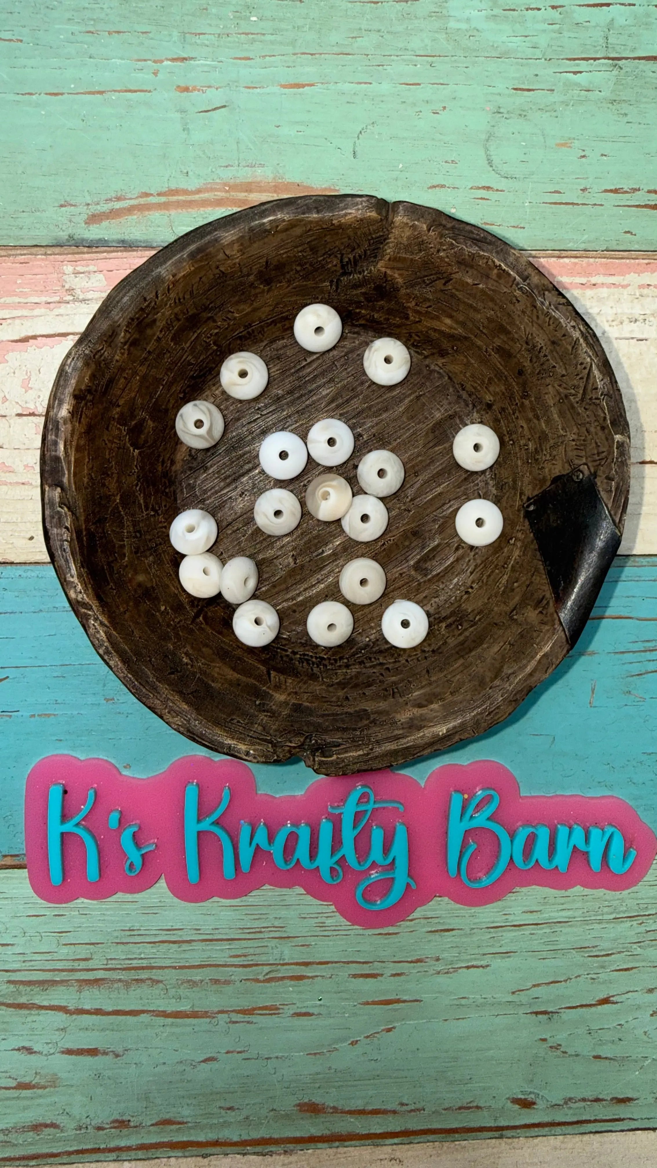 12mm Silicone Lentil spacers for beadable items-20pk K's Krafty Barn