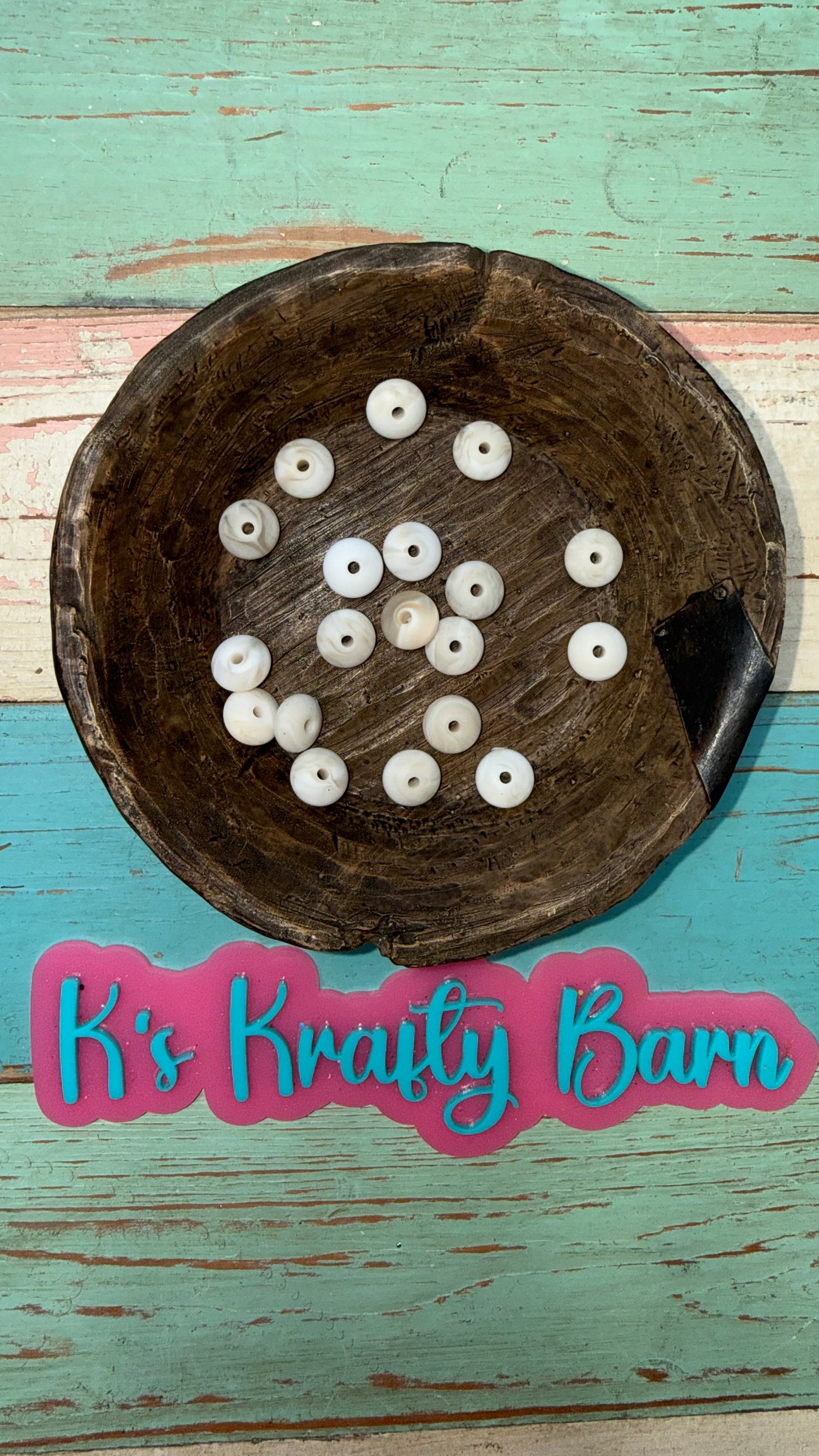 Wholesale 12mm Silicone Lentil spacers for beadable items-20pk