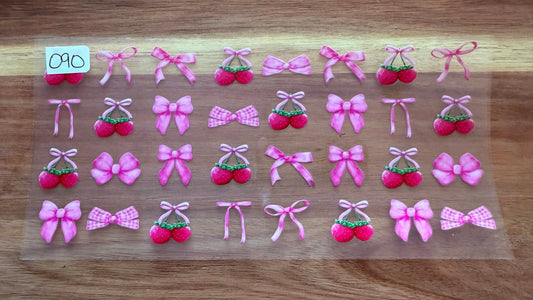 #90 Strawberries with bows K's Krafty Barn