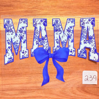 #239 Mama floral with blue bow K's Krafty Barn
