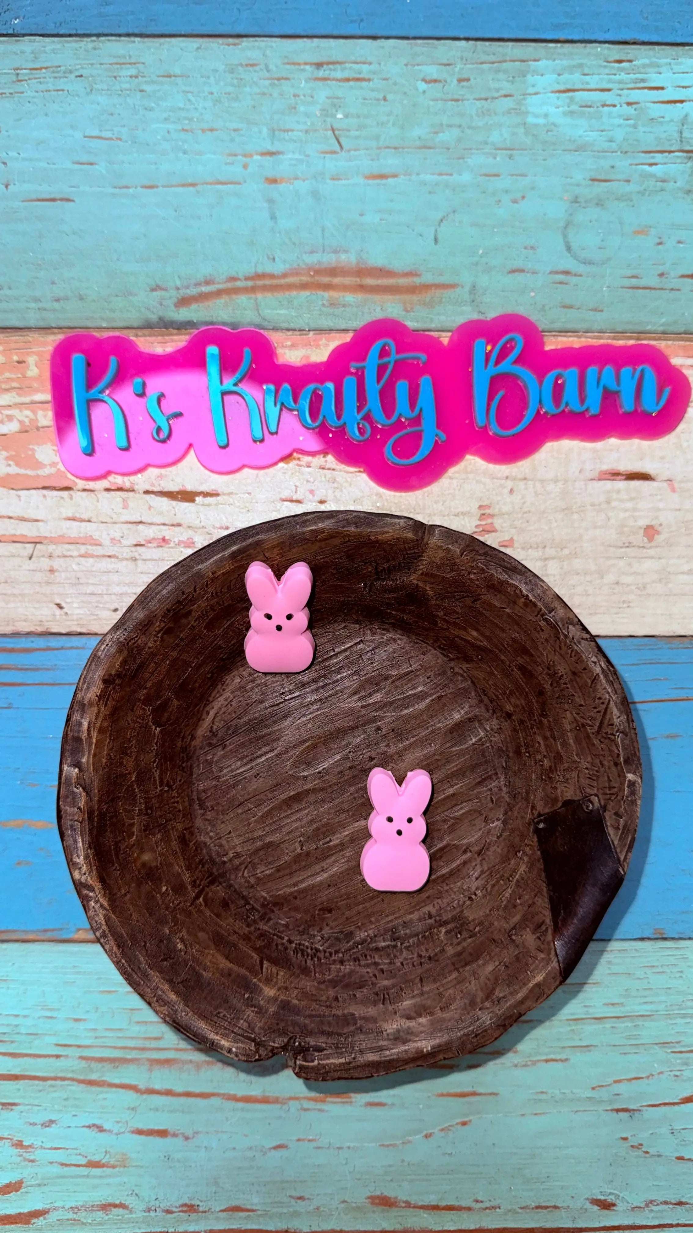 Silicone Focal Bead- Pink peep K's Krafty Barn
