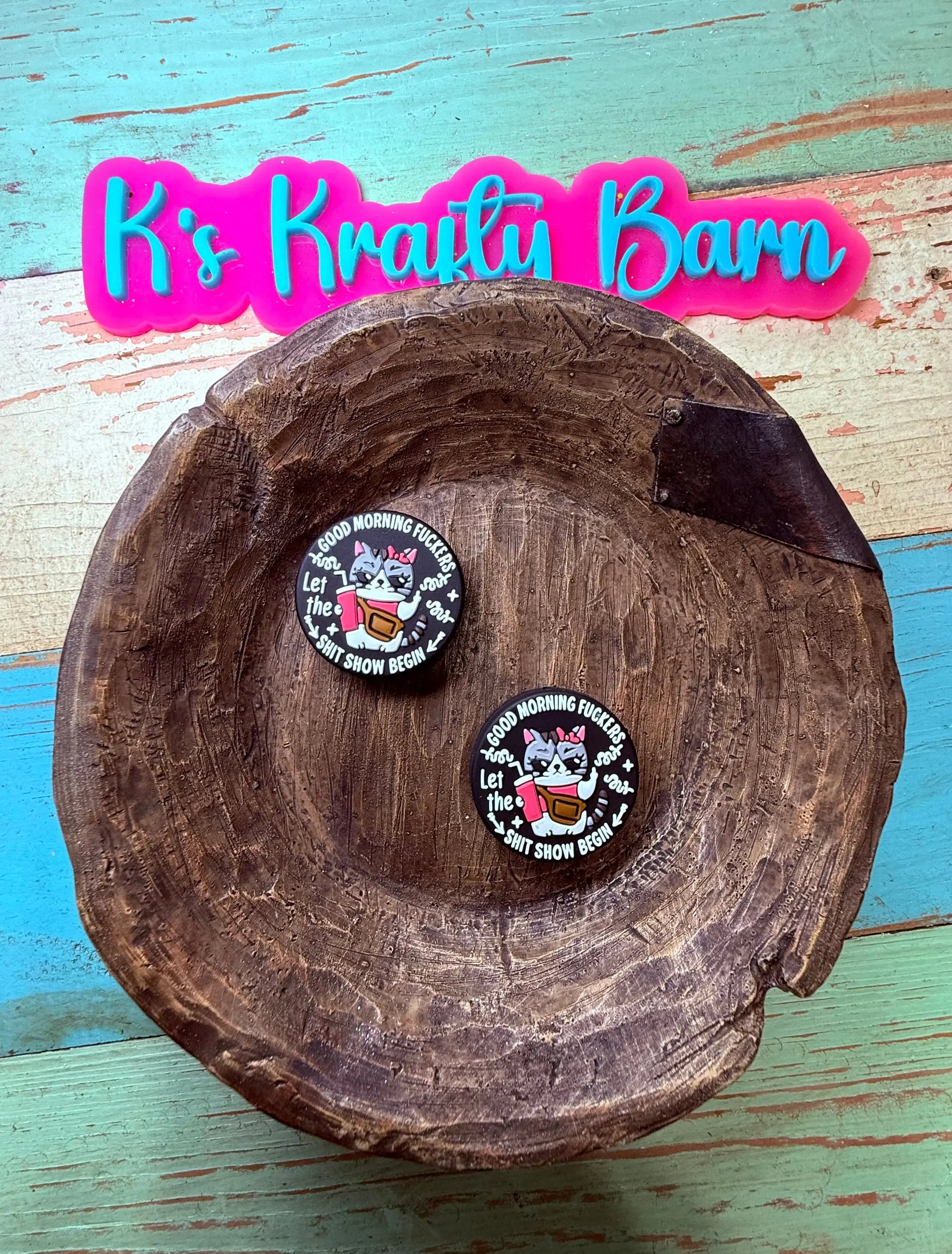 Silicone Focal Bead- Good morning let the s**t show begin K's Krafty Barn