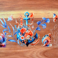 #511 Anchor with flowers K's Krafty Barn