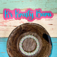 65mm Silicone Round Ring- printed/ patterns K's Krafty Barn