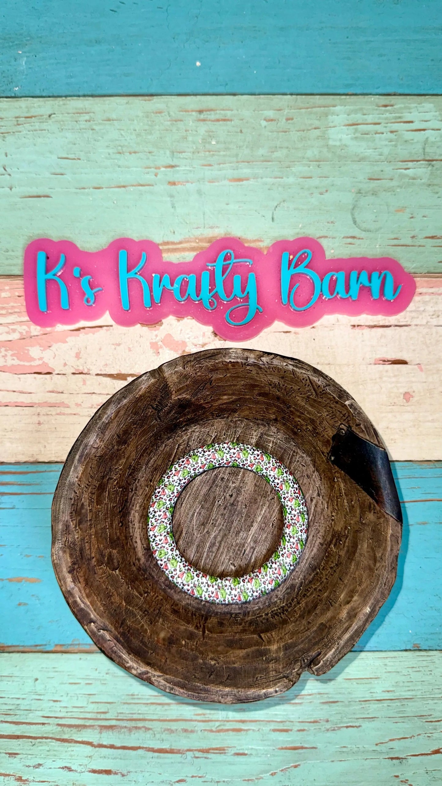 65mm Silicone Round Ring- printed/ patterns K's Krafty Barn