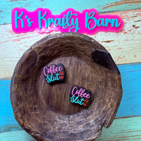 Silicone Focal Bead- Black coffee slut K's Krafty Barn
