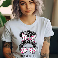 Messy Bun Dance Life Graphic Tee | Dance Mom Messy Bun Shirt K's Krafty Barn