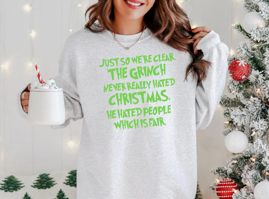 GRINCH hated people
