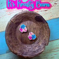 Silicone Focal Bead- Colorful Hibiscus flower K's Krafty Barn
