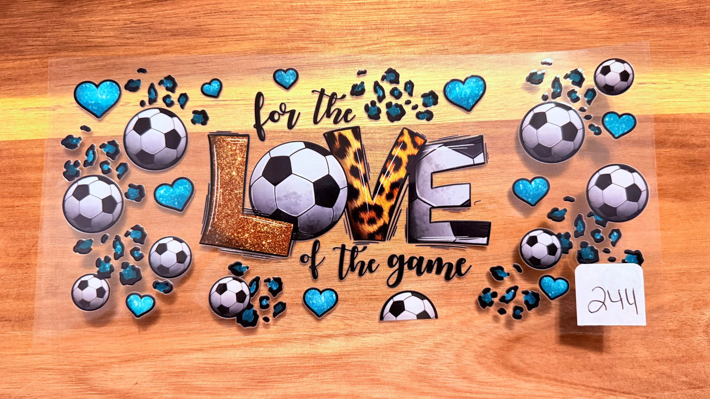 #244 For the love of the game soccer K's Krafty Barn