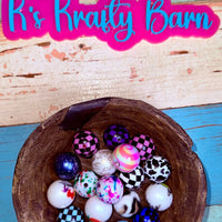 20mm Pattern Acrylic Beads – Mixed Design Acrylic Bead Mix K's Krafty Barn